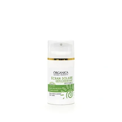 Écran solaire dépigmentant invisible SPF50 minéral naturel Organica