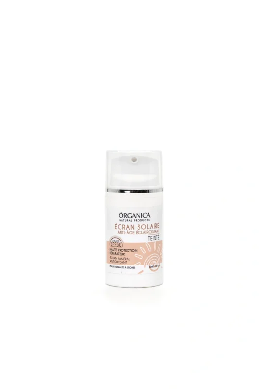 Écran solaire anti-âge teinté SPF50 minéral naturel Organica