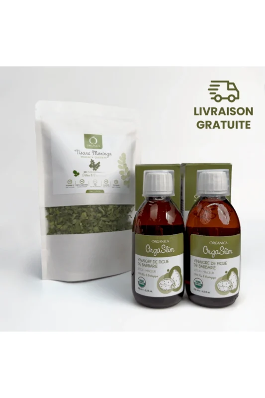 pack détox minceur vinaigre figue de barbarie tisane moringa