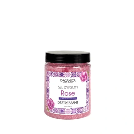Sel d'Epsom Rose Organica – Bain relaxant naturel au magnésium