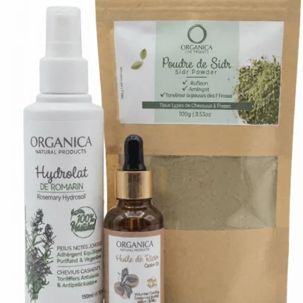 pack capillaire fortifiant huile ricin poudre sidr hydrolat romarin